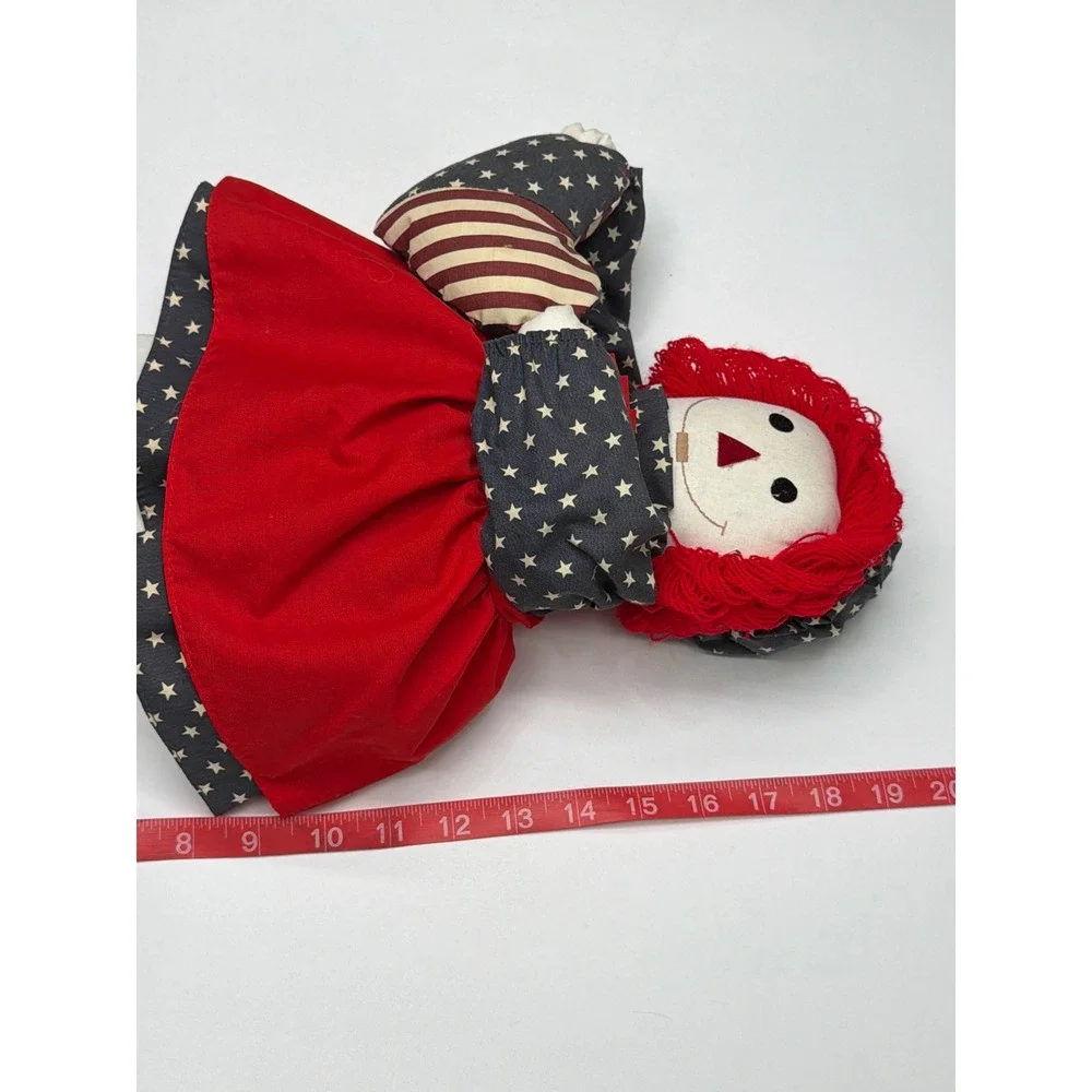 Vintage 1776 BiCentennial patriotic Raggedy Ann handmade‎ Rag Doll Heart